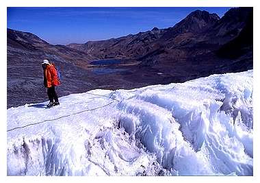 alpinisme sur le glacier